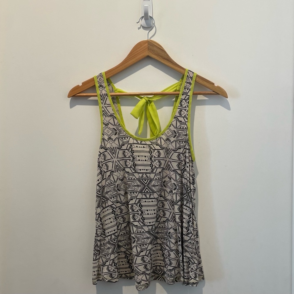 Urban Outfitters Kimchi Blue Tribal Tulip Tank Open Back Tie Back (Small) NWOT